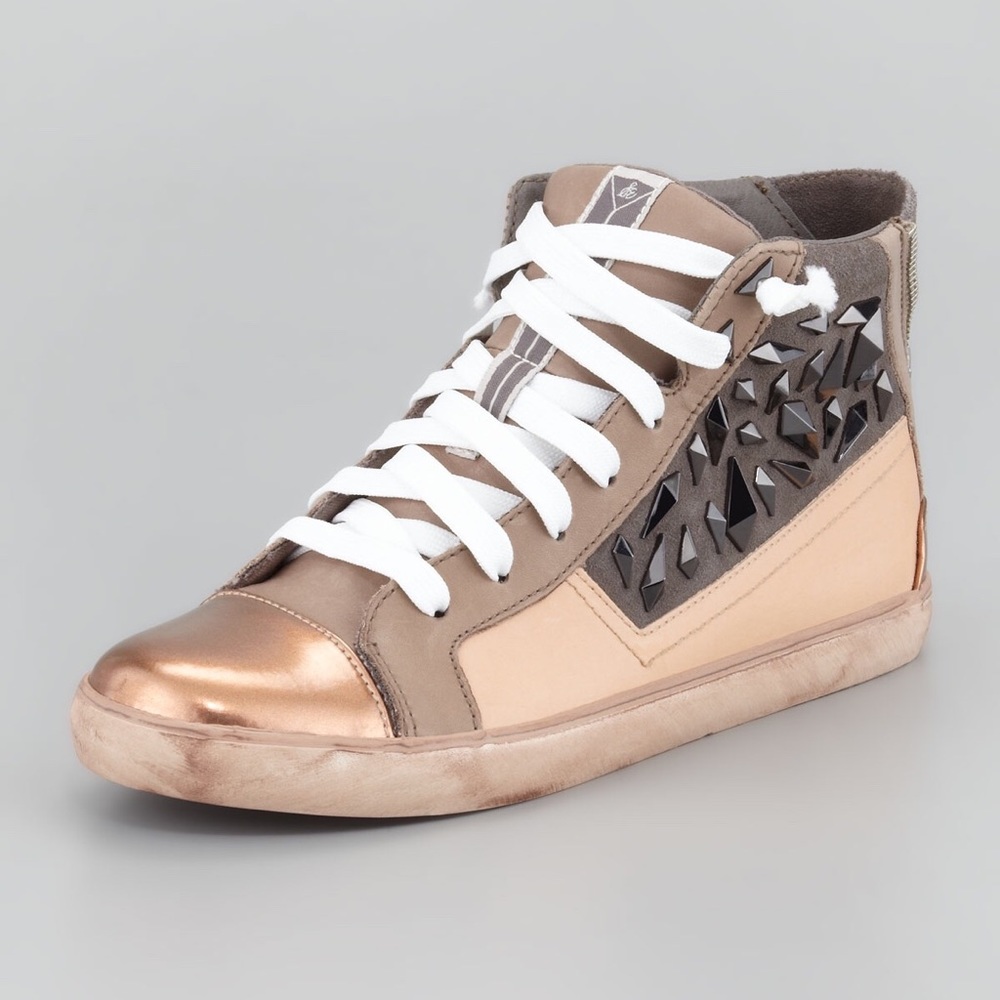 ❌SOLD❌ Sam Edelman Holden Studded Cap Toe Hightop - Picture 1 of 8